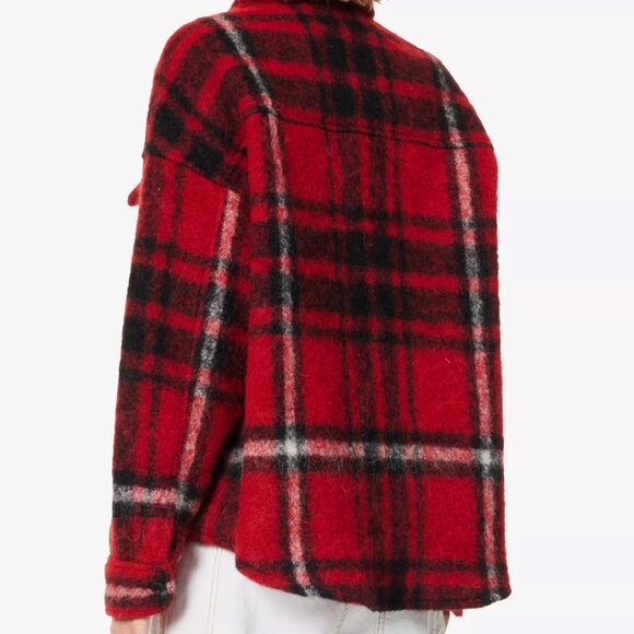 POLO RALPH LAUREN Olivia checked wool-blend overshirt (size Large) - Picture 3 of 4